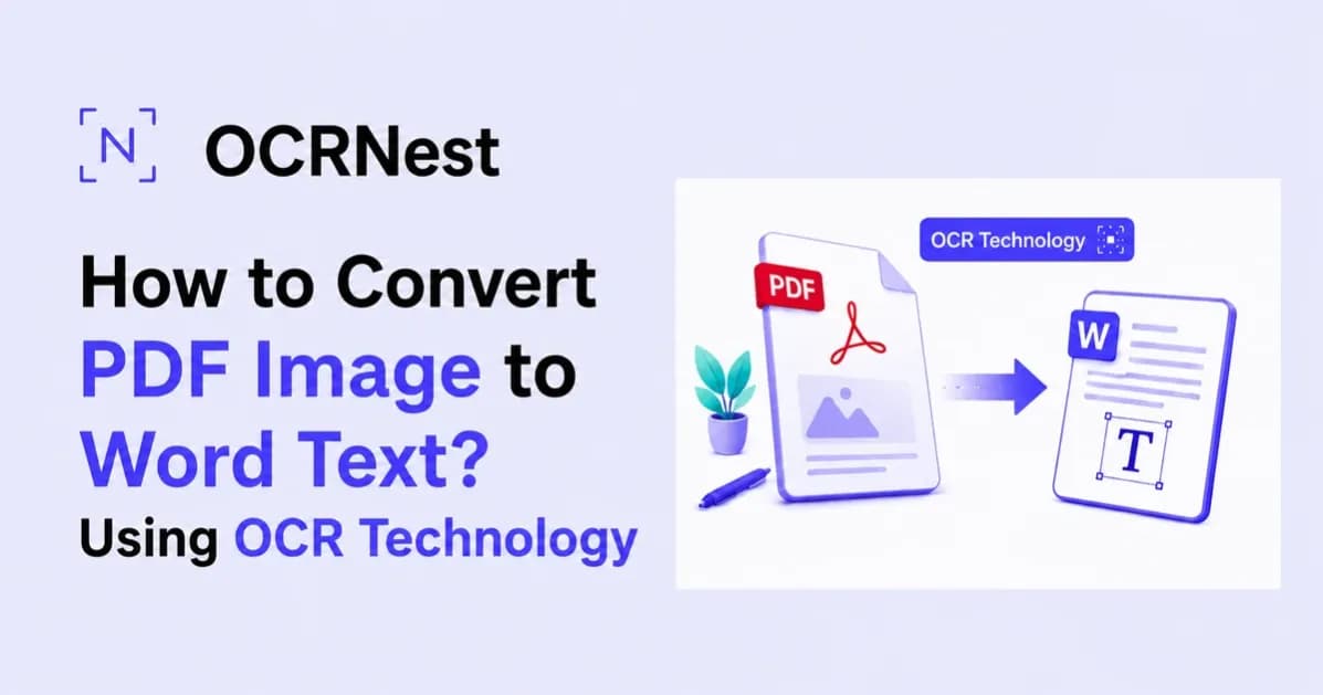 How to convert PDF image to Word text using OCR