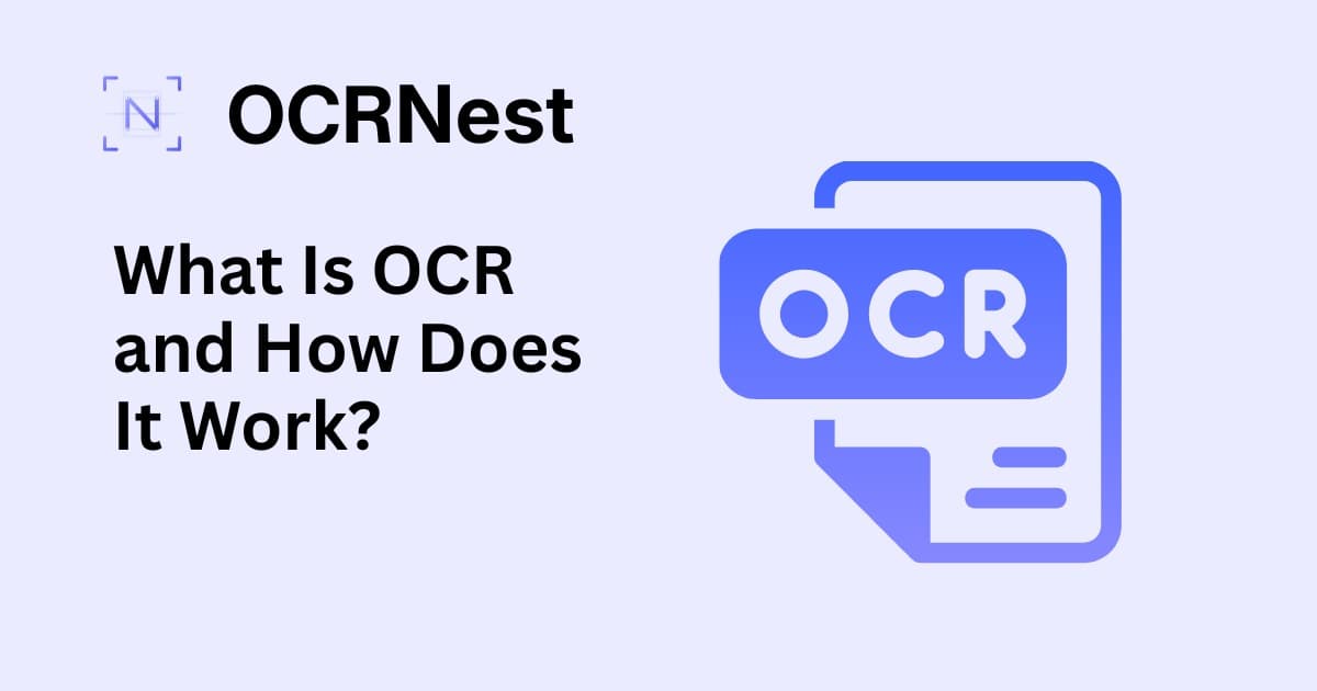 What is OCR and how does it work