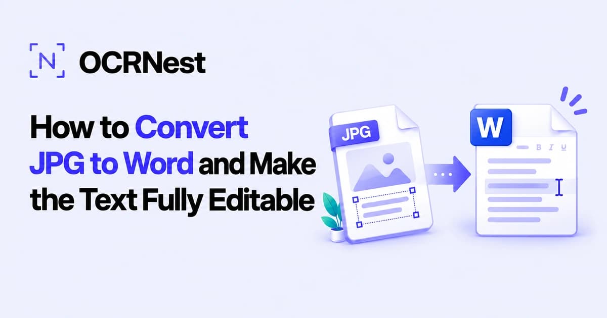 How to Convert JPG to Word and Make the Text Fully Editable