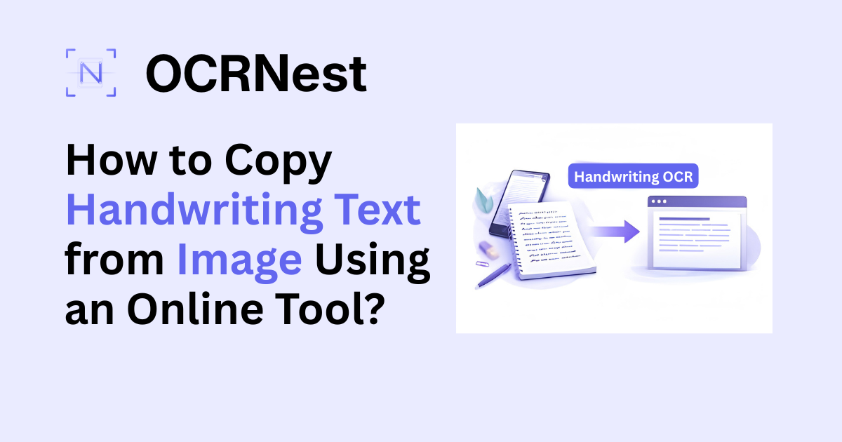 How to Copy Handwriting Text from Image Using an Online Tool?